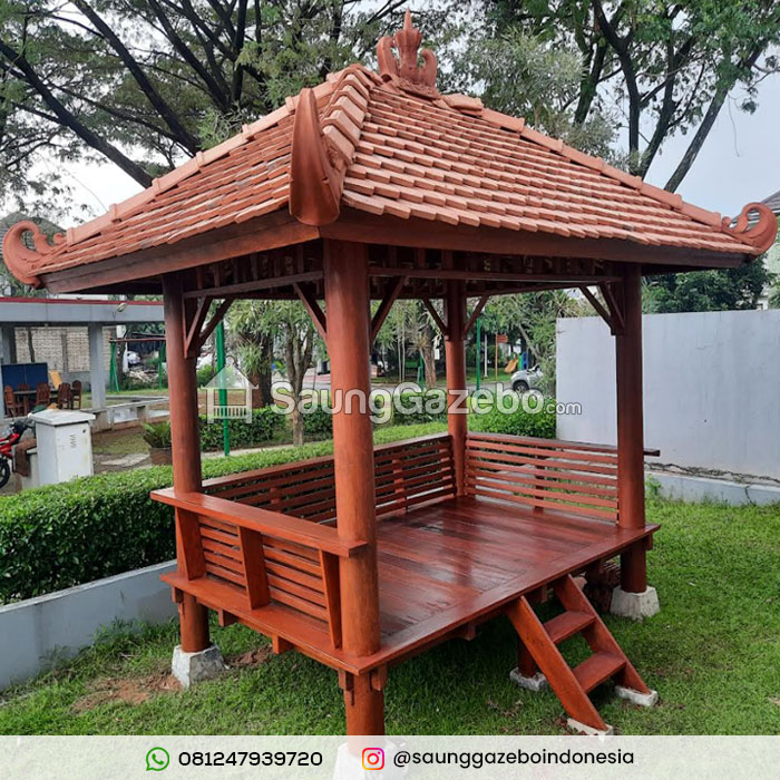 Jual Saung Gazebo Kayu Kelapa Jakarta