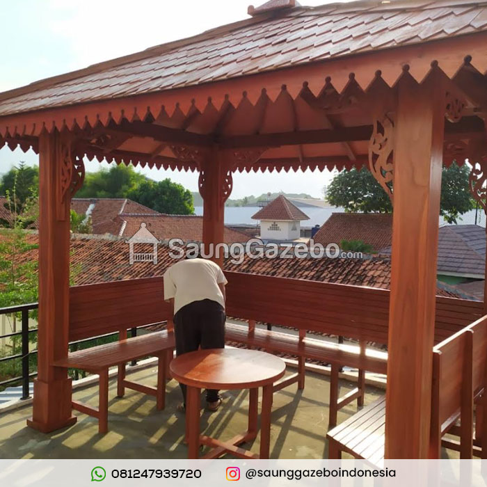 Jual Saung Gazebo Kayu Jati Bogor