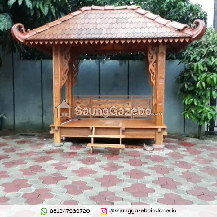 Jual Saung Gazebo Kayu Jati BSD