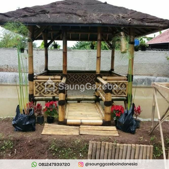 Jual Saung Gazebo Bambu Depok