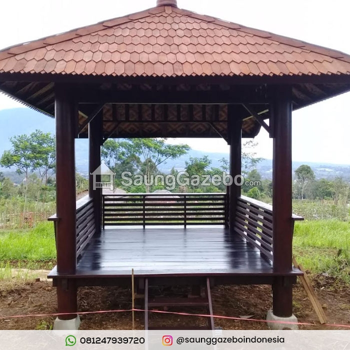 Jual Saung Gazebo Kayu Kelapa Bogor